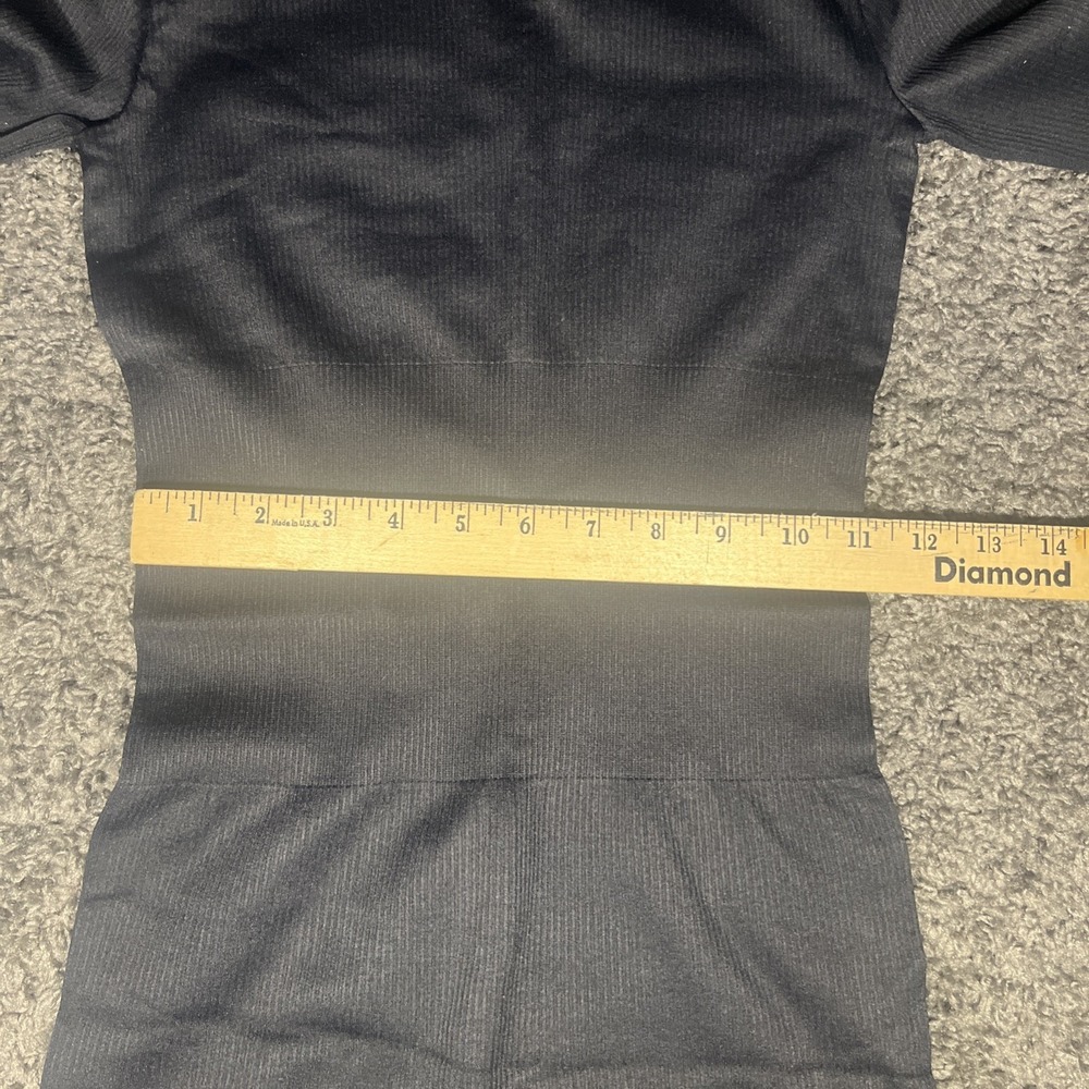 Black Oqq Tummy Control Long Sleeve Dress Thumb Holes Mock Turtleneck Small - Picture 4 of 9